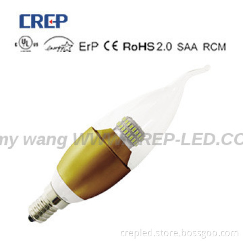 UL CUL SAA 90-277V AC 6W e12 led chandelier bulb